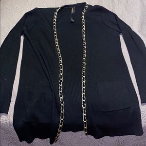 Black Rennec Gold chain Sweater